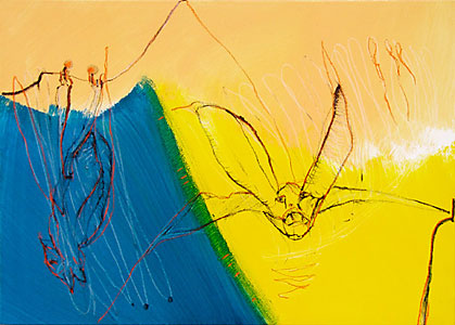 malerei mesaoo wrede, "anflug"