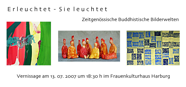 Einladungskarte zur Vernissage am 13. Juli 2007 im Frauenkulturhaus Harburg